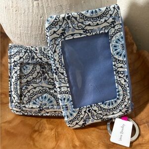 Vera Bradley Blue and White Patterned ID Holder / Wallet